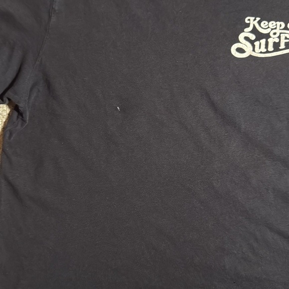 VTG Aviator Nation Keep‎ on Surfing Sunrise Distressed Boyfriend Tee Black Small - Picture 6 of 6